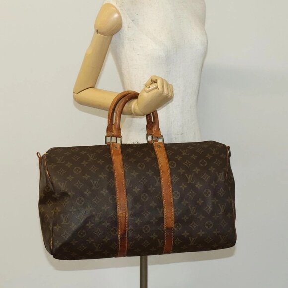 LOUIS VUITTON Monogram Keepall Bandouliere 45 Boston Bag - Picture 1 of 16